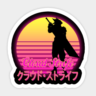 FF7 Retro Cloud Silhouette Sticker